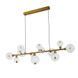 LED-люстра с 12 прозрачными стеклянными шарами Levistella 788P10108-12 AB+CL, 25 Вт, бронза, 123 см, 30-40 м&sup2; LVS7357 фото 2