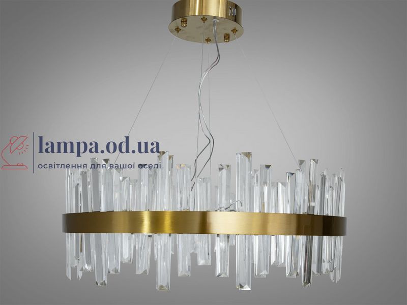 Підвісна LED-люстрацвіт латунь Diasha 836/600BR кришталева, 135 Вт, 58 см, 14-20m2 836/600BR фото