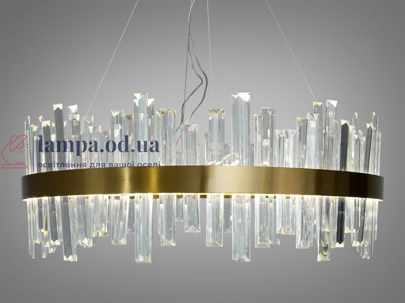 Підвісна LED-люстрацвіт латунь Diasha 836/600BR кришталева, 135 Вт, 58 см, 14-20m2 836/600BR фото