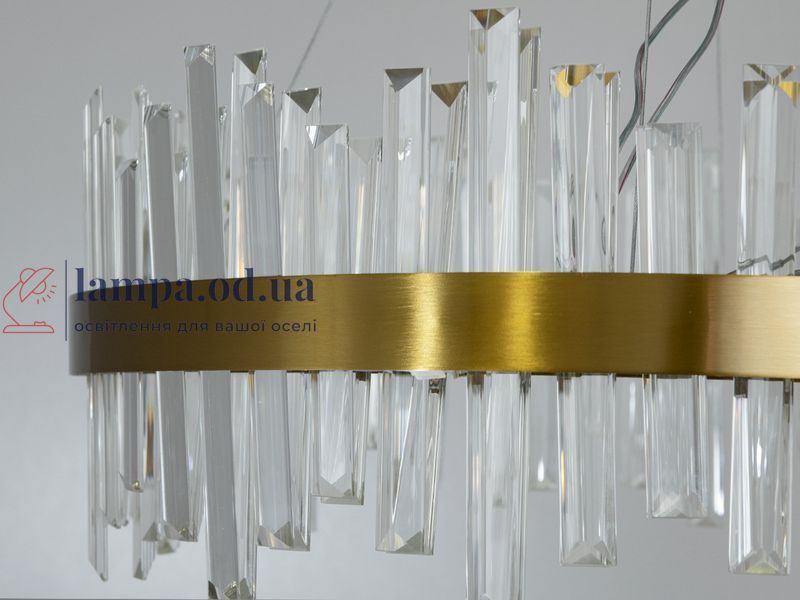 Підвісна LED-люстрацвіт латунь Diasha 836/600BR кришталева, 135 Вт, 58 см, 14-20m2 836/600BR фото