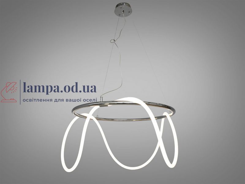 Люстра стельова LED Diasha SY9752-D800CH Шланг, 48W, хром, сучасний стиль для коридору, спальні, кухні SY9752-D800CH фото