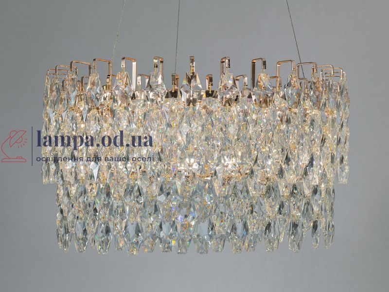 Хрустальная LED люстра Diasha 6628-500G, золото, 40 Вт, 49 см, до 16 м&sup2; 6628-500G фото