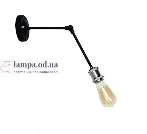 Бра настінне Levistella 752WK1101-1, E27, 60W, чорний, хромований патрон, сучасний стиль для дому LVS04311 фото