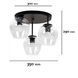 Люстра стельова Levistella 756HPR0231F-3 BK+CL (300), E27, 3 лампи, чорний + прозорий, сучасний дизайн LVS4369 фото 2
