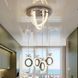 Каскадна хромована світлодіодна люстра Splendid Ray L6286/4+2 LED (CH), 40 см з шістьма кільцевими кришталевими підвісами 30438486 фото 1