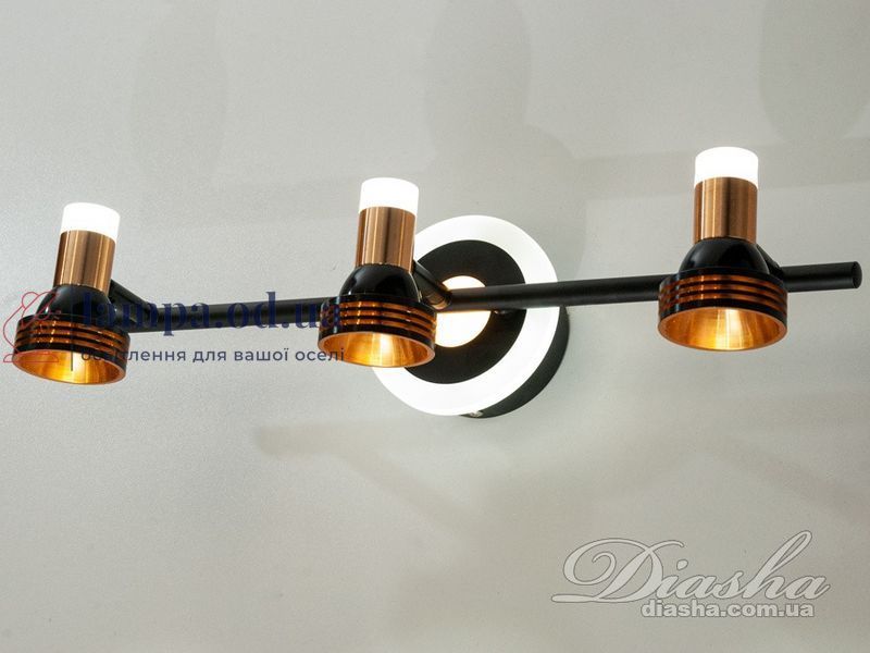 Подсветка для зеркал Diasha 5879/3, 16W, светодиодная, металлический каркас, поворотный механизм, современный стиль 5879/3 фото