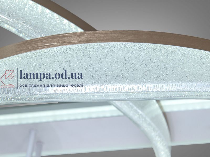 Стельова LED люстра Diasha MX86672/400+800+600CG шампань 170W 3 кільця з пультом MX86672/400+800+600CG фото