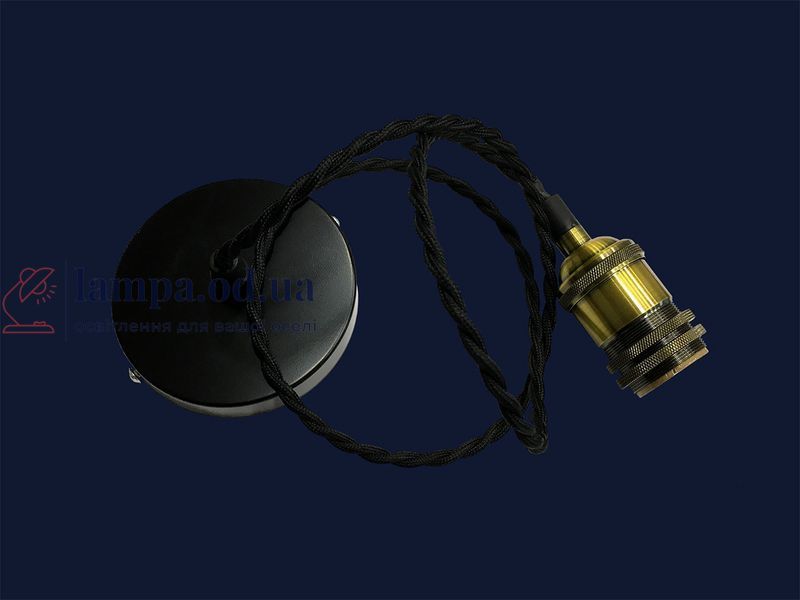 Подвесной светильник Levistella AMP14001-1, E27, черный с золотым патроном, стиль LOFT LVS03529 фото