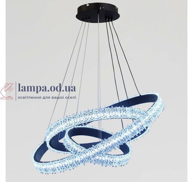 Світлодіодна підвісна люстра Artlight WG5129/80+60+40BK, 105 Вт, чорна WG5129/80+60+40BK фото