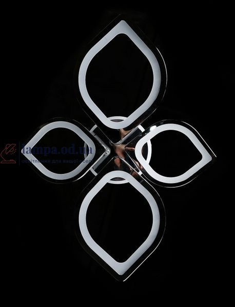 Потолочная люстра LED Splendid Ray LK30/2+2+A, 120W, хром/белый, современный стиль, с пультом, диммер 30398717 фото
