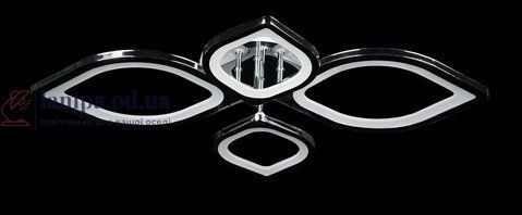 Люстра стельова LED Splendid Ray LK30/2+2+A, 120W, хром/білий, сучасний стиль, з пультом, димер 30398717 фото