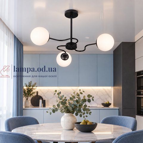 Потолочная люстра Levistella 752F2415-3 BK+WH, черный+белый, 3xE27, до 12 м&sup2; LVS7646 фото