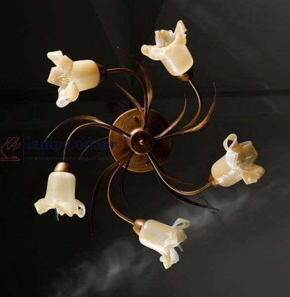 Потолочная люстра Splendid Ray L90807H/5, E14, 5 ламп, бронзовая, современный стиль, диаметр 58 см 30212774 фото