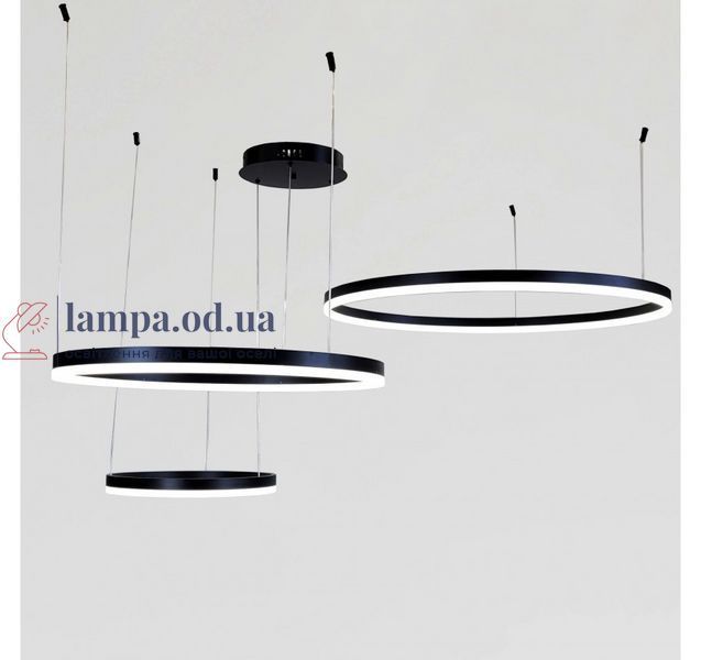 Подвесная светодиодная люстра с тремя кольцами Artlight 1903/3BK чёрная, 80+60+40 см, от 20-30 м&sup2; 1903/3BK фото