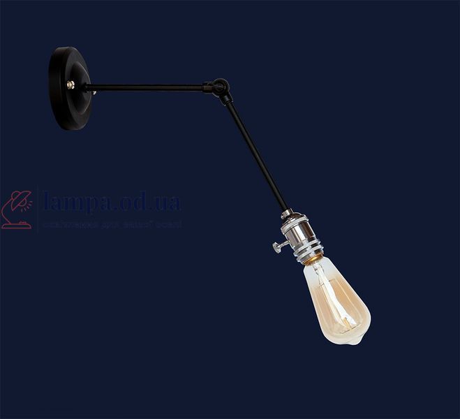 Бра настінне Levistella 752WK1501-1, E27, 60W, чорний, хром, сучасний стиль для дому LVS04329 фото
