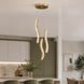 Золотая каскадная светодиодная люстра Artlight 625/3GD с 3 прозрачными подвесами 42W 625/3GD фото 1