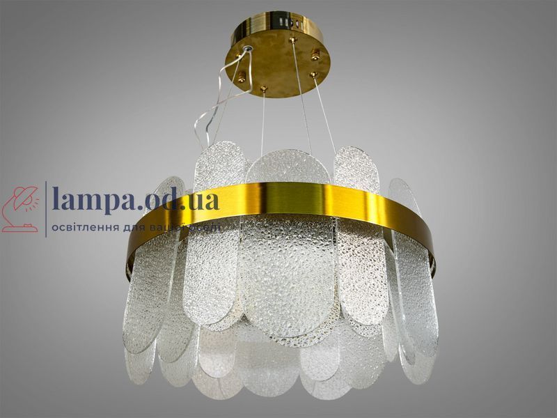 Подвесная люстра Diasha 803/400SGD круглая LED-модель с золотым ободом, мощность 77 Вт, диаметр 38 см 803/400SGD фото