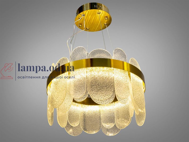Подвесная люстра Diasha 803/400SGD круглая LED-модель с золотым ободом, мощность 77 Вт, диаметр 38 см 803/400SGD фото