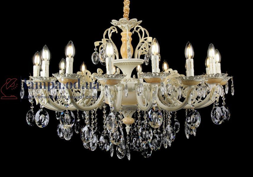 Люстра свеча LED Splendid Ray L05241/16+2P, 18 ламп, E14, белая/золотая/коричневая 30334098 фото