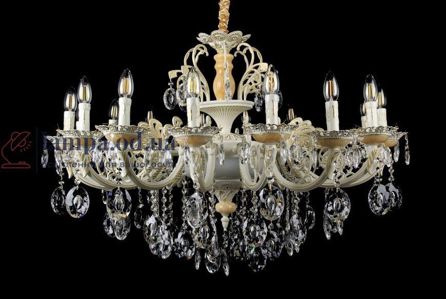 Люстра свеча LED Splendid Ray L05241/16+2P, 18 ламп, E14, белая/золотая/коричневая 30334098 фото