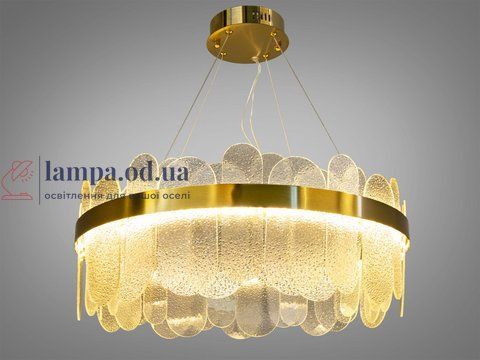 Підвісна люстра Diasha 803/600SGD кругла LED-модель у золотому кольорі, потужність 120 Вт, діаметр 58 см 803/600SGD фото
