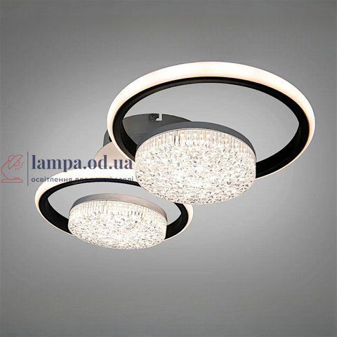 Стильна LED-люстра Diasha 2561WH+BK DIMMER 58W, 3190 lm, 52&times;25 см з пультом 2561WH+BK DIMMER фото