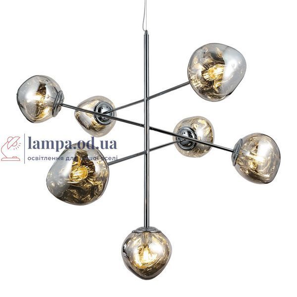 Люстра стельова Levistella 793CH01-7 CH (180) E27, 7 ламп, хром, акрил, сучасний стиль LVS5962 фото