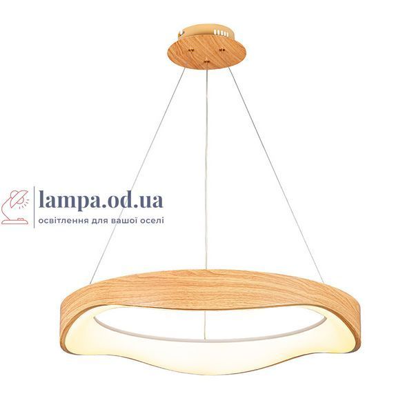 Сучасна підвісна LED-люстра Levistella 781P2298 (620) LWD світле дерево 92W з пультом LVS6564 фото