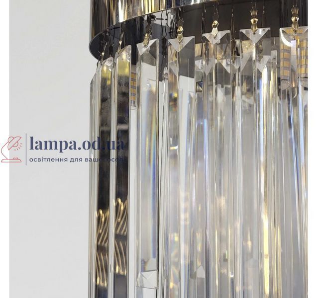 Подвесная люстра Artlight P809/800L CH на 10 ламп E14 с овальным хромированным корпусом P809/800L CH фото