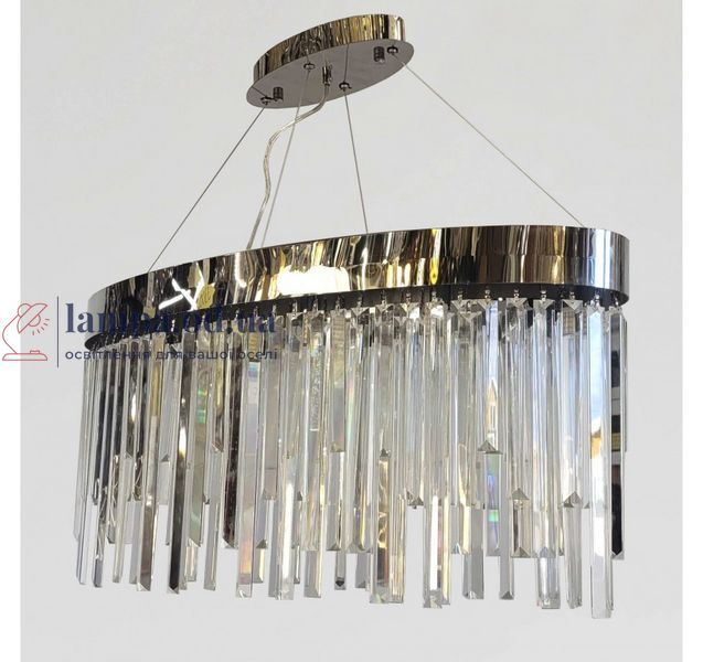 Подвесная люстра Artlight P809/800L CH на 10 ламп E14 с овальным хромированным корпусом P809/800L CH фото