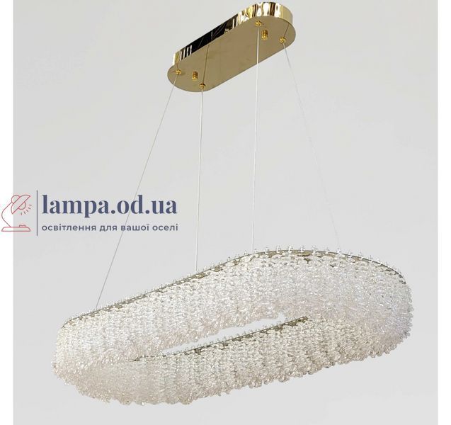 Овальная хрустальная LED люстра над столом ArtLight 505/800*350GD, 80 Вт, золото, 80,5 x 35,5 см, 20-30 м&sup2; 505/800*350GD фото