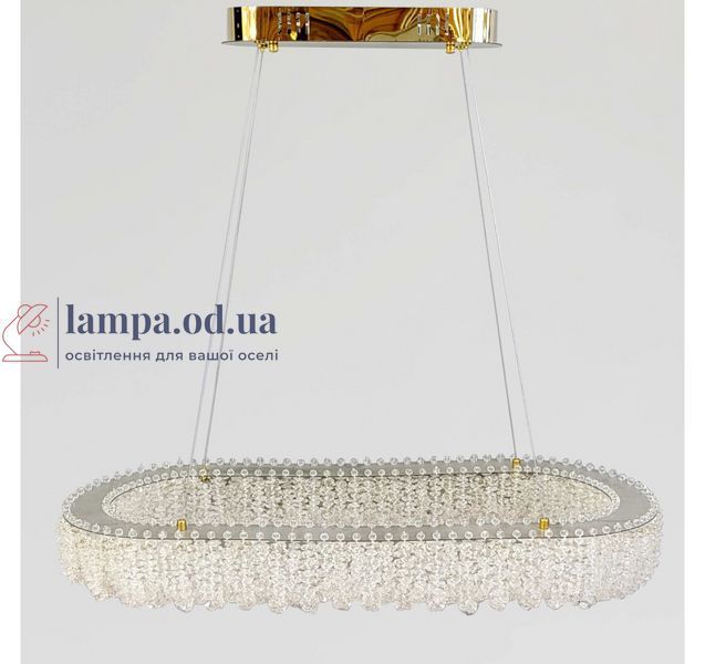 Овальная хрустальная LED люстра над столом ArtLight 505/800*350GD, 80 Вт, золото, 80,5 x 35,5 см, 20-30 м&sup2; 505/800*350GD фото