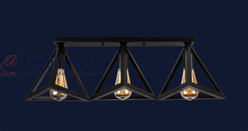 Потолочная люстра Levistella 756XPR220F2-3 BK (500), E27, черный металл, современный стиль, 220х220 мм LVS2788 фото