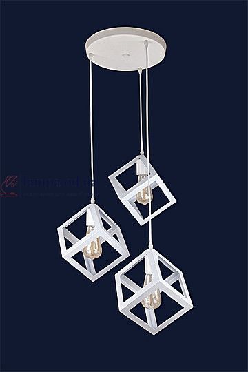 Подвесной светильник Levistella 756PR160-3 WH (300), E27, 60W, белый металл, стиль лофт LVS1482 фото