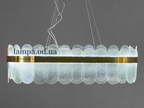 Підвісна овальна люстра Diasha 803-800x300SGD елегантна LED-модель у золотому кольорі з регульованою висотою 803/800x300SGD фото