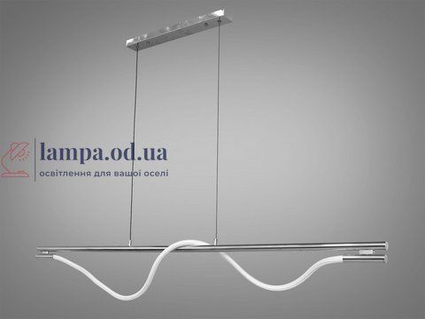 Люстра стельова LED Diasha 9609-L1600CH Шланг, 20W, срібляста, регульована висота, для ресторану та інтер'єру 9609-L1600CH фото