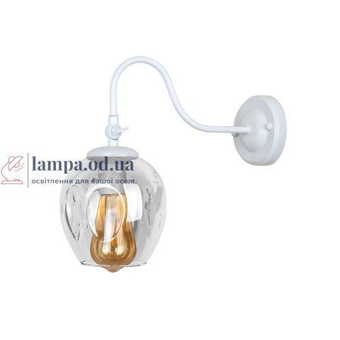 Бра настінне Levistella 756WPR0231F3-1 WH+CL, E27, 40W, білий і прозорий, сучасний стиль LVS3379 фото