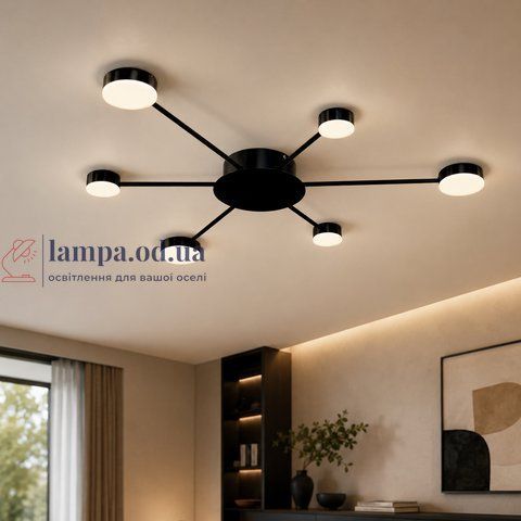 Світлодіодна люстра стельова Artlight 6473/6 з шістьма круглими плафонами, 36 Вт 6473/6 фото
