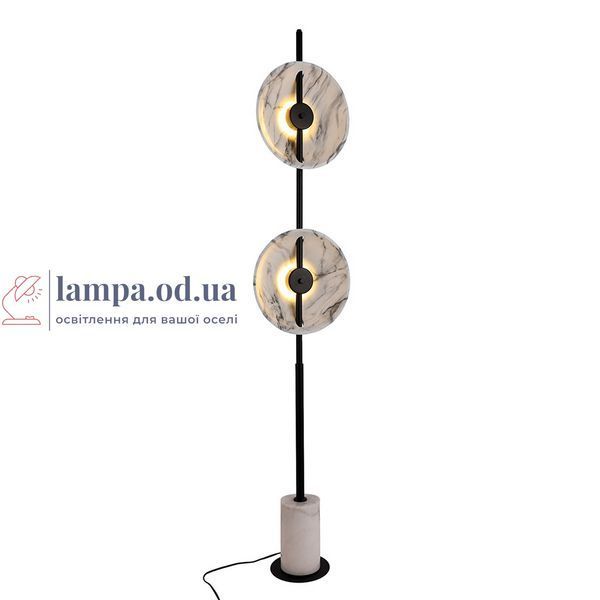 Торшер LED Levistella 909XLL07F, 8W, чорний, мраморне оснування, 3 режими світла, сучасний стиль для дому LVS5775 фото