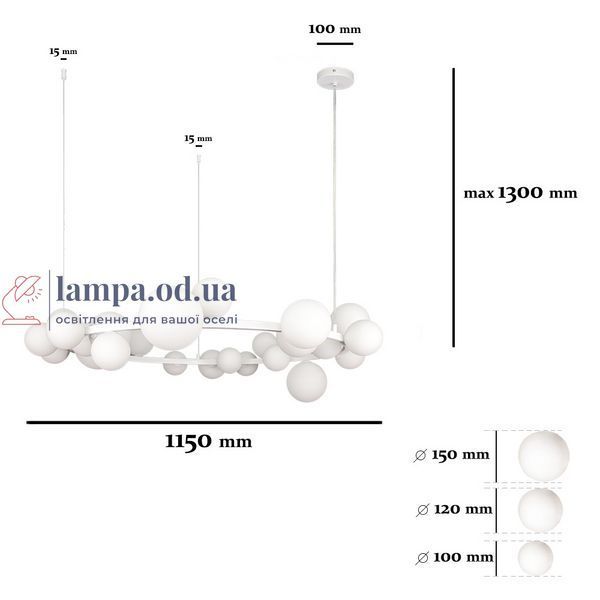 Люстра Levistella 918LP267-24 WH+WH LVS5168 фото