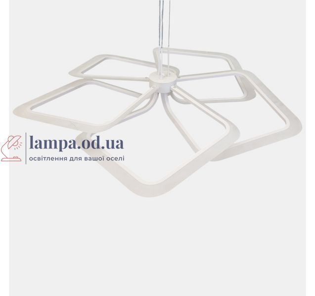 Велика біла підвісна LED люстра на 5 геометричних плафонів Artlight 2406-5DL-WH 2406-5DL-WH фото