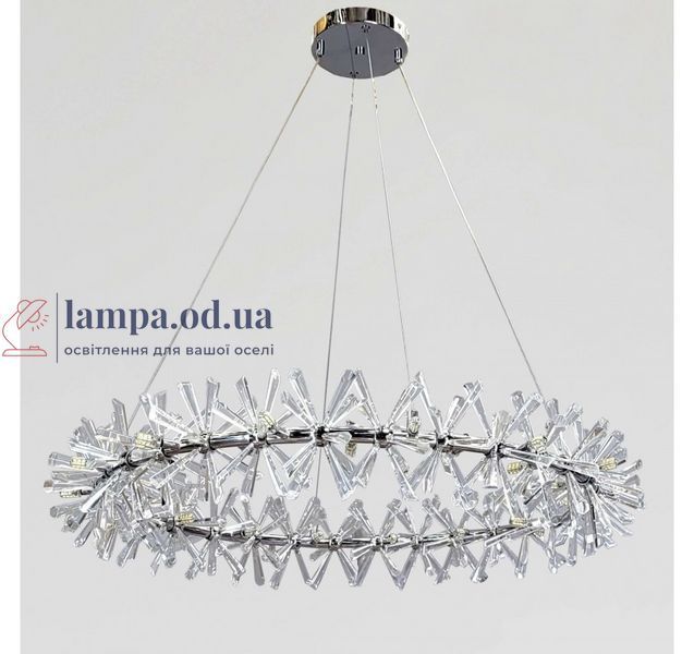 Кругла кришталева люстра Artlight 8559/800CH на 30 ламп G4 із прозорими призматичними елементами 8559/800CH фото