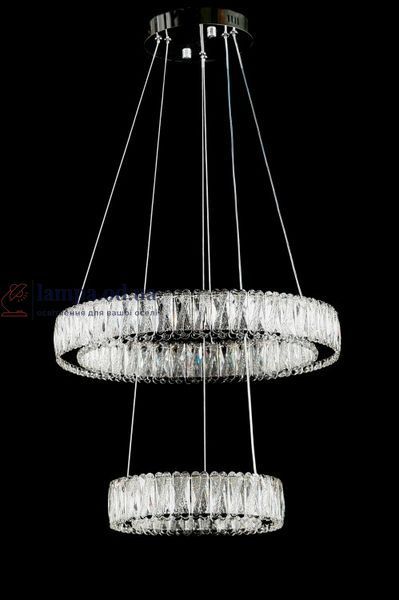 Підвісна світлодіодна люстра Splendid Ray L50804/500+300/2 LED (CH), 2 кільця, пульт, димер, 80 W 30436569 фото