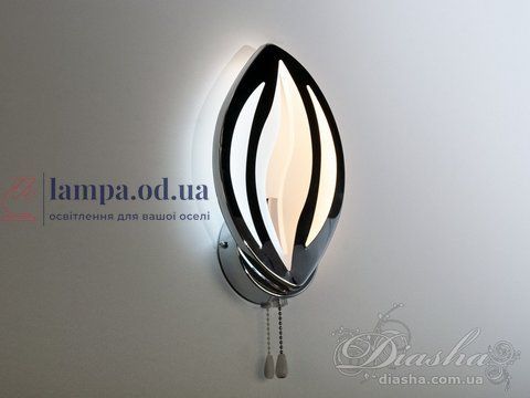 Настенное бра LED Diasha 8092/1HR, 17W, хром, хай-тек стиль, IP20, 935 лм 8092/1HR фото