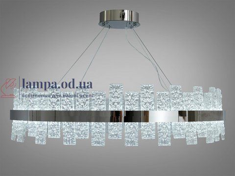 Люстра стельова LED Luminex Diasha 828/800CH, 90W, кришталь, хром, для кухні, вітальні, коридору 828/800CH фото