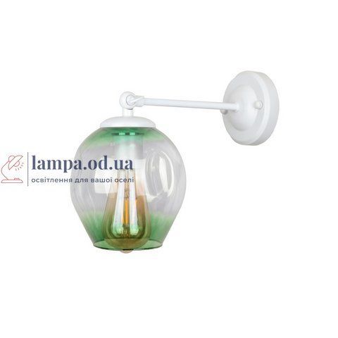 Бра настінне Levistella 756WPR0231F-1 WH+GR, E27, білий та зелений, метал і скло, сучасний стиль для дому LVS3376 фото