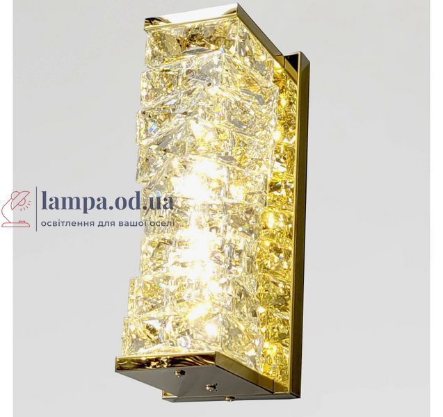 Світлодіодне настінне бра Artlight 88031/290WGD, 19 Вт, золото та прозоре скло 88031/290WGD фото