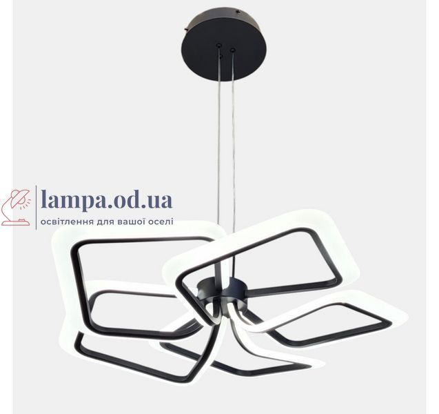 Черная компактная LED люстра с 5 подвесными рамочными элементами Artlight 2406-5DS-BK 2406-5DS-BK фото