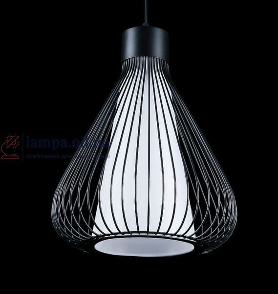 Потолочная люстра Splendid Ray L10/1, E27, регулируемая, 1 лампа, 50-110 см, черный/белый, металл/стекло 30426122 фото