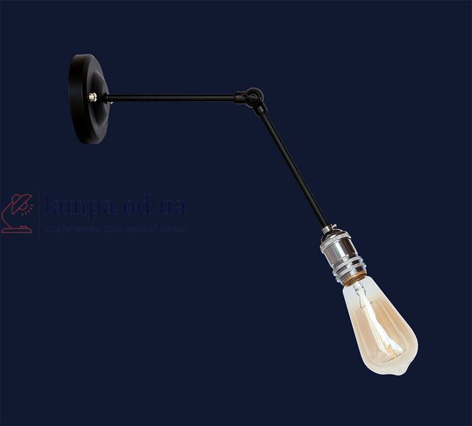 Бра настінне Levistella 752WK1401-1, E27, чорний з хромованим патроном, сучасний стиль для дому LVS04323 фото